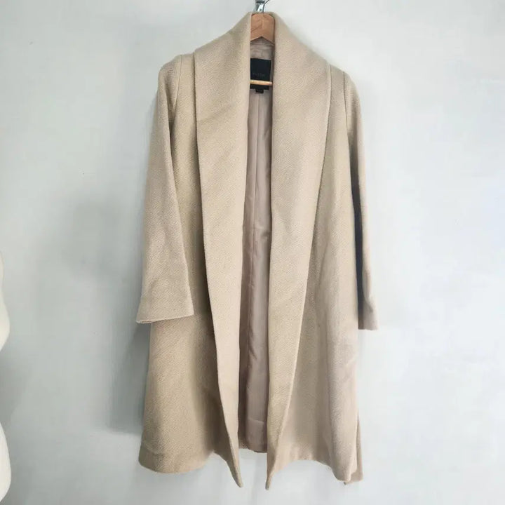 [BUNJANG] IZZAT BABA Angora Blend Shawl Collar Belted Coat / IZZAT BABA 앙고라 혼방 숄칼라 벨티드 코트 (베이지/55)