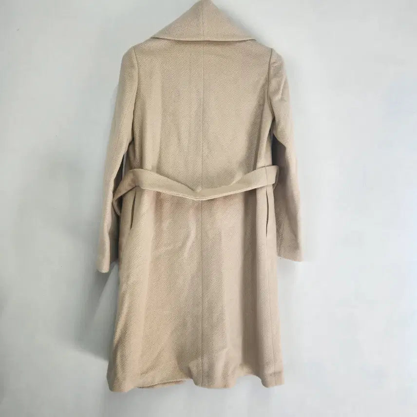 [BUNJANG] IZZAT BABA Angora Blend Shawl Collar Belted Coat / IZZAT BABA 앙고라 혼방 숄칼라 벨티드 코트 (베이지/55)