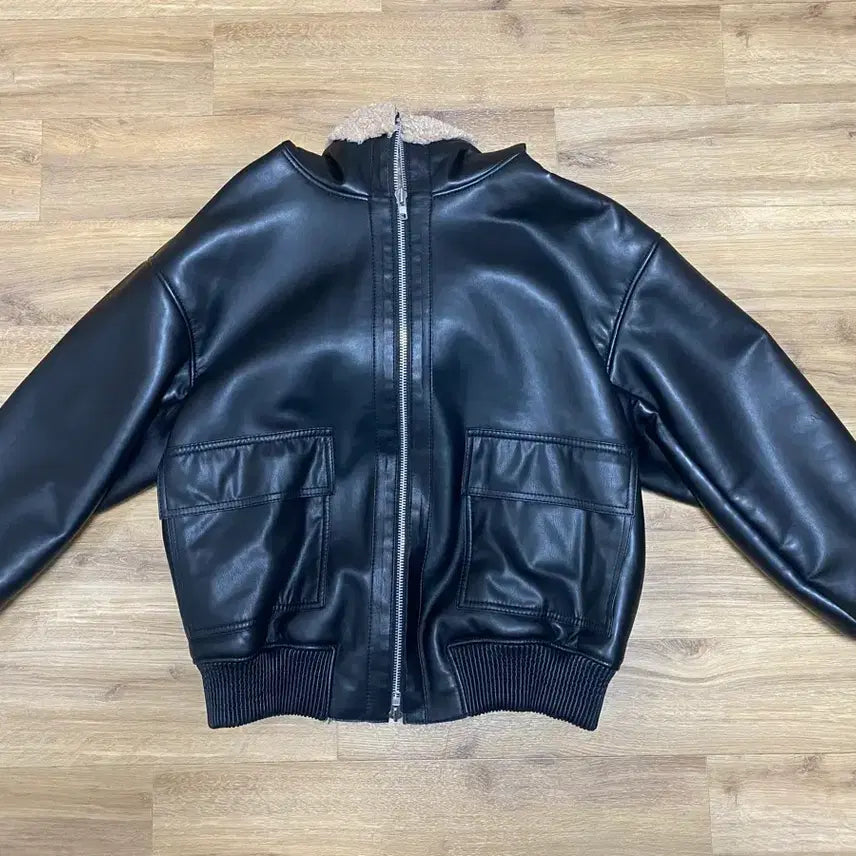 [BUNJANG] Dope Jason Faux Leather Jacket Jumper Oversized / 도프제이슨 인조 가죽 자켓 점퍼 오버사이즈