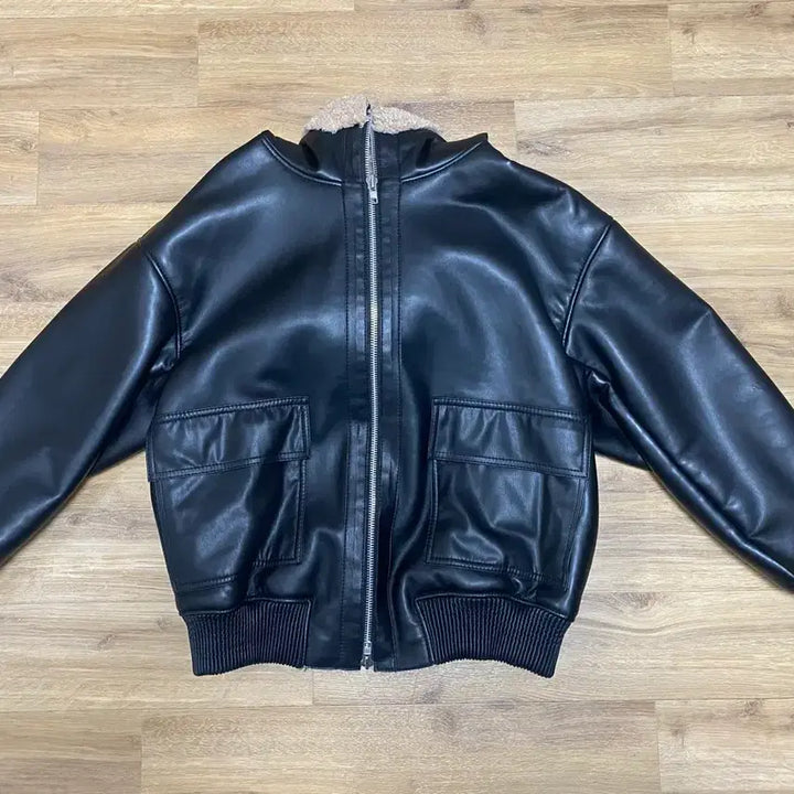 [BUNJANG] Dope Jason Faux Leather Jacket Jumper Oversized / 도프제이슨 인조 가죽 자켓 점퍼 오버사이즈