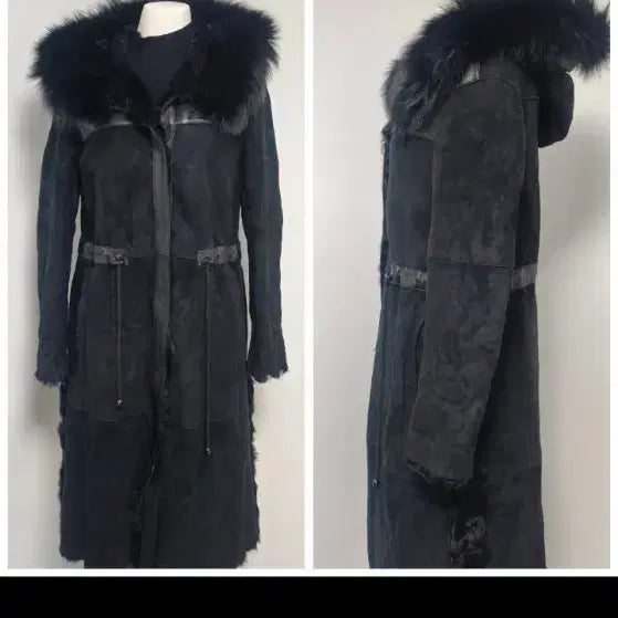 [BUNJANG] DEMEU Hooded Shearling Leather Mustang Coat / (한파종결템) 데무 / 고급스러운 소재 혼합과 아방가르드한 무드가 특징인