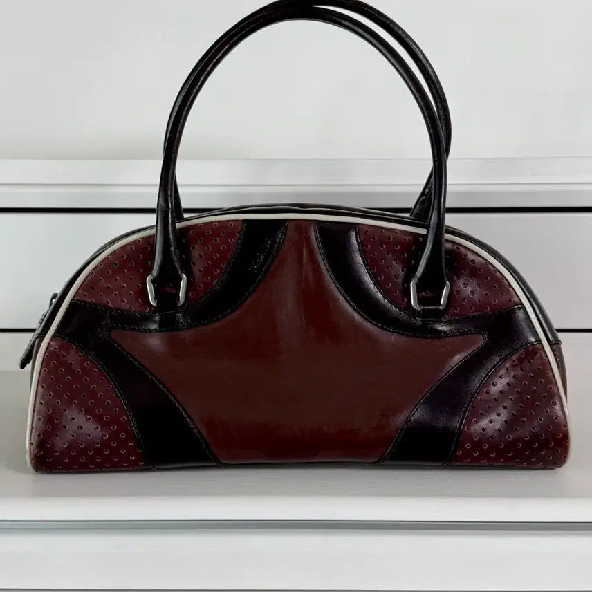 [BUNJANG] Prada Bowling Handbag Leather Vintage Boston Bag Tote 90s 00s / 프라다 볼링백 핸드백 가죽 빈티지 브라운 보스턴백 토트백 90s 00s
