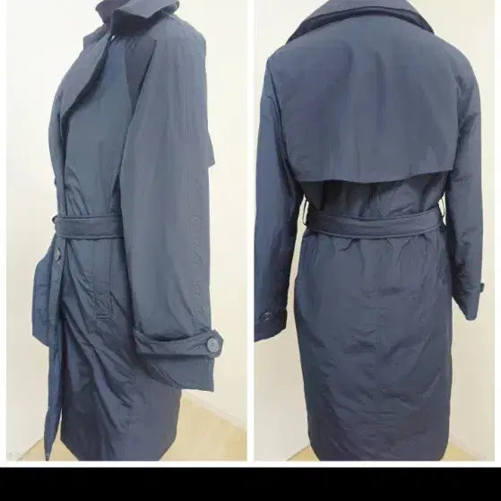 [BUNJANG] The Izzat Collection Navy Double Trench Goose Down Padding 55 / 더아이잗컬렉션/ 네이비 더블트렌치 구스다운 패딩 55