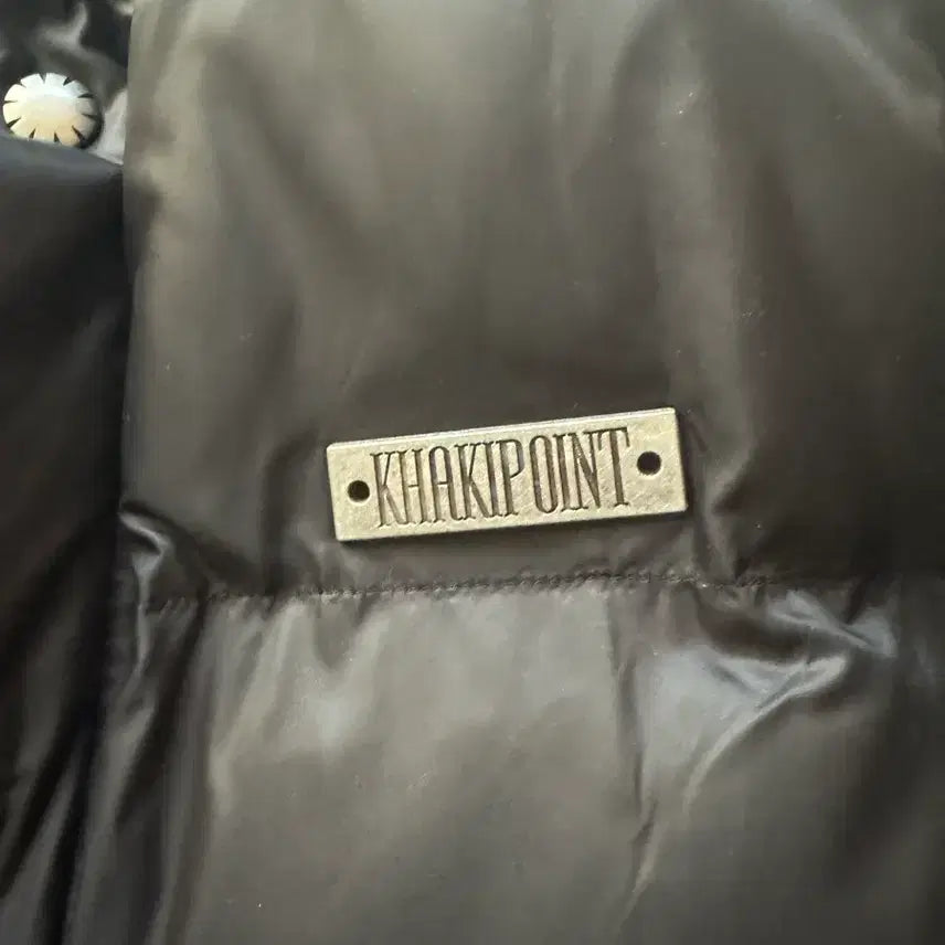 [BUNJANG] Kaki Point Short Padded Jacket Black / 카키포인트 숏패딩 블랙