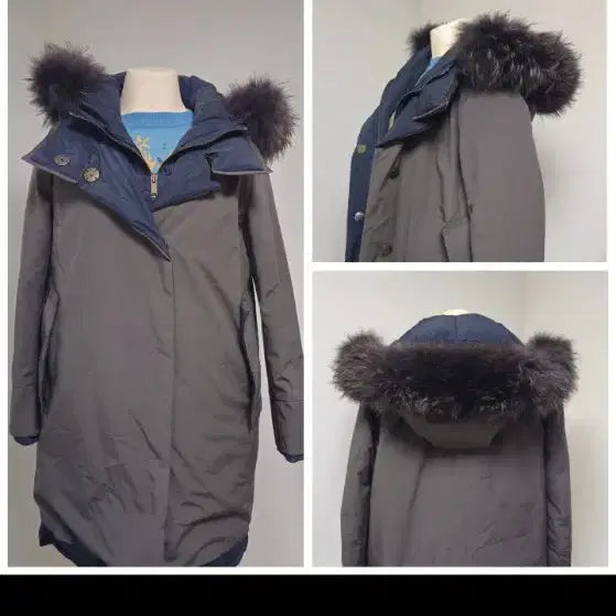[BUNJANG] The Izzat Collection Racoon Fur Hooded Goose Down Coat / 더아이잗컬렉션 / 라쿤털 후드 구스다운 코트 55