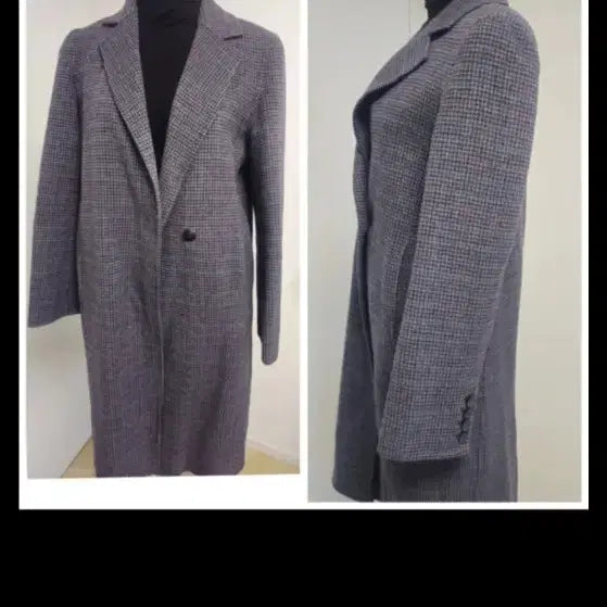 [BUNJANG] AizdBaba Classic Check Long Coat Size 55 / 아이잗바바 / 클래식한 체크 롱 코트 55