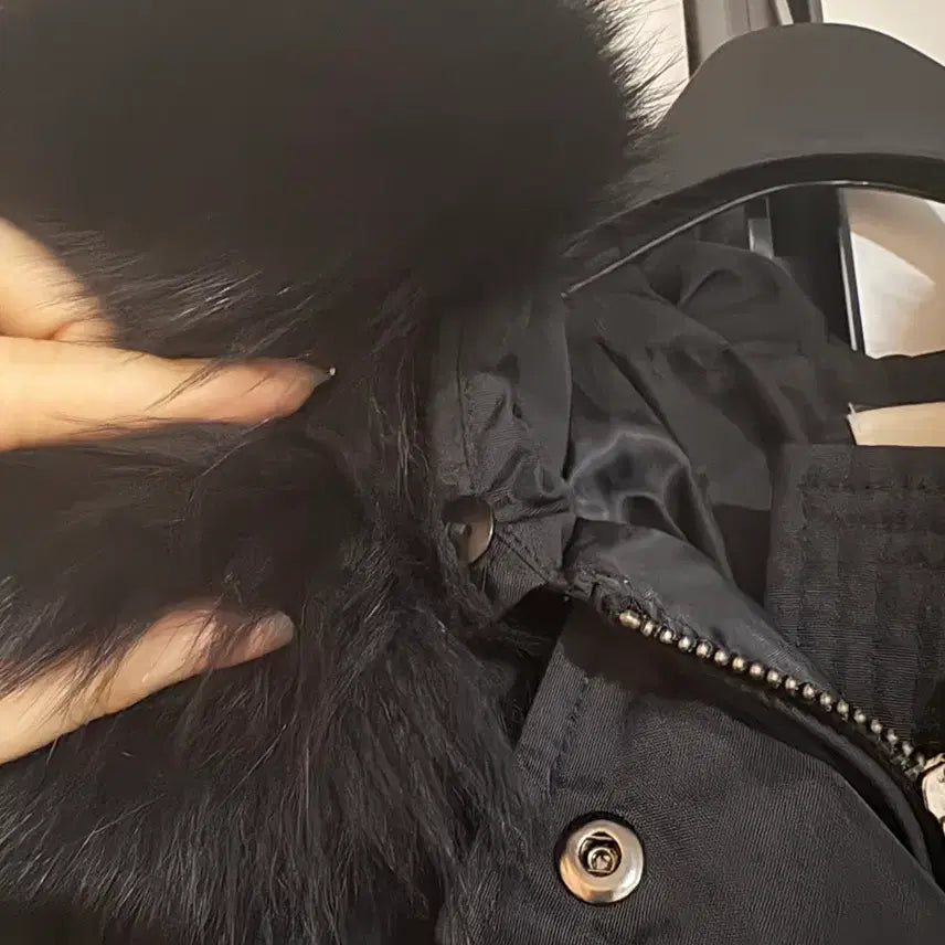 [BUNJANG] J.KOKO Saga Fox 100 Goose Down Long Padded Coat Black / (에눌가능!!)제이코코 사가폭스100 구스 롱패딩 폭스퍼 롱패딩 블랙