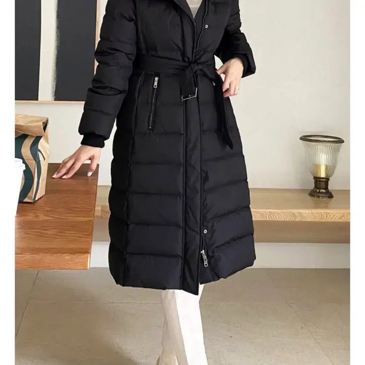[BUNJANG] J.KOKO Saga Fox 100 Goose Down Long Padded Coat Black / (에눌가능!!)제이코코 사가폭스100 구스 롱패딩 폭스퍼 롱패딩 블랙