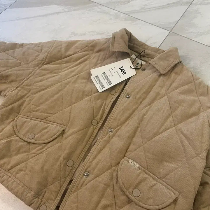 [BUNJANG] Lee Woman Quilted Crop Jacket Beige / 리 Lee 우먼 퀄팅 크롭 자켓 베이지