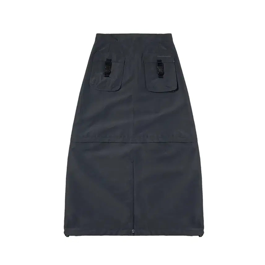 [BUNJANG] Suu Koisei O Kago Pocket Skirt Blue Gray / suu 코이세이오 카고 포켓 스커트 블루그레이