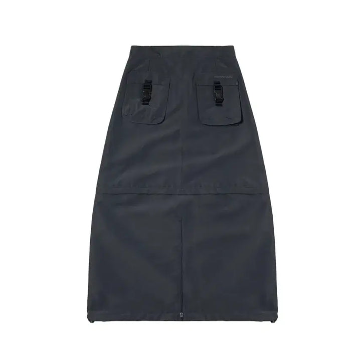 [BUNJANG] Suu Koisei O Kago Pocket Skirt Blue Gray / suu 코이세이오 카고 포켓 스커트 블루그레이