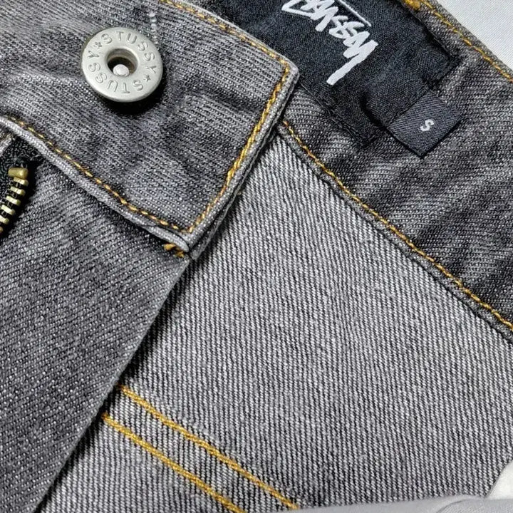 [BUNJANG] Stüssy Japan Vintage Black Denim Jeans (Cut-off Custom) / [S] 스투시 재팬 빈티지 흑청 데님 (컷오프 커스텀)