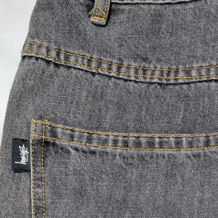 [BUNJANG] Stüssy Japan Vintage Black Denim Jeans (Cut-off Custom) / [S] 스투시 재팬 빈티지 흑청 데님 (컷오프 커스텀)