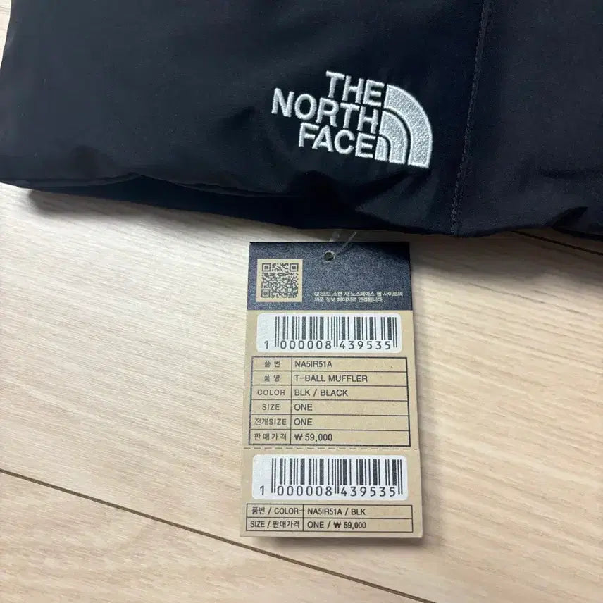 [BUNJANG] The North Face T-BALL Scarf Black / 노스페이스 패딩 목도리 블랙 새상품