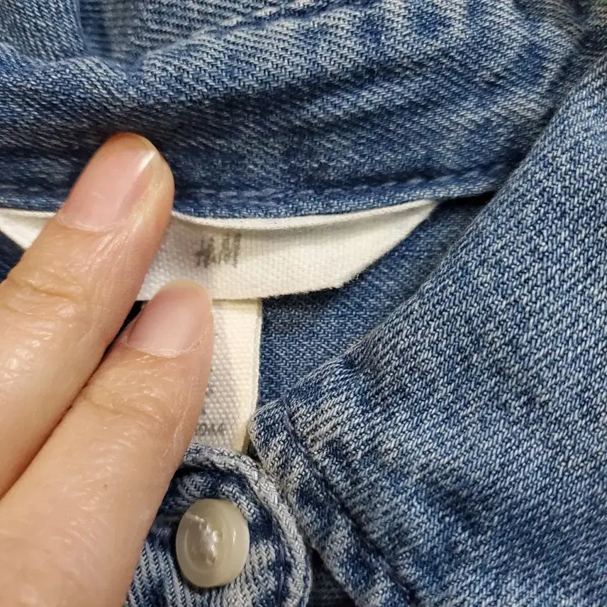 [BUNJANG] H&M Denim Oversized Shirt L / H&M 데님  오버핏 셔츠 L
