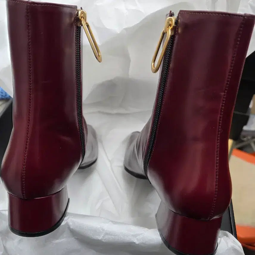 [BUNJANG] Amelia Soga Leather Ankle Boots / 아멜리아 소가죽부츠