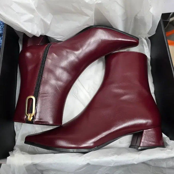 [BUNJANG] Amelia Soga Leather Ankle Boots / 아멜리아 소가죽부츠