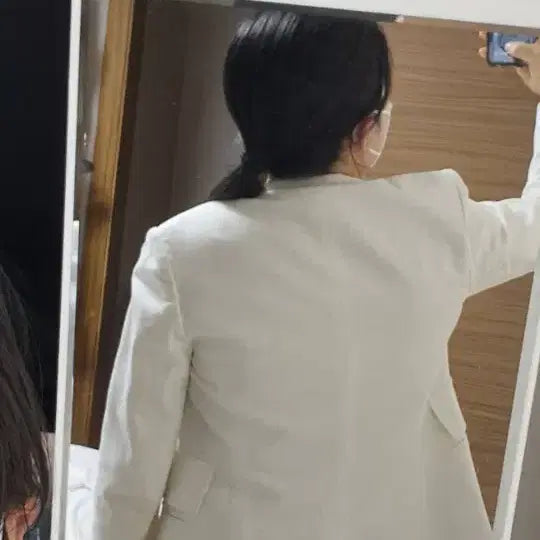 [BUNJANG] Double Button Jacket / 화이트 더블버튼 자켓 55 66