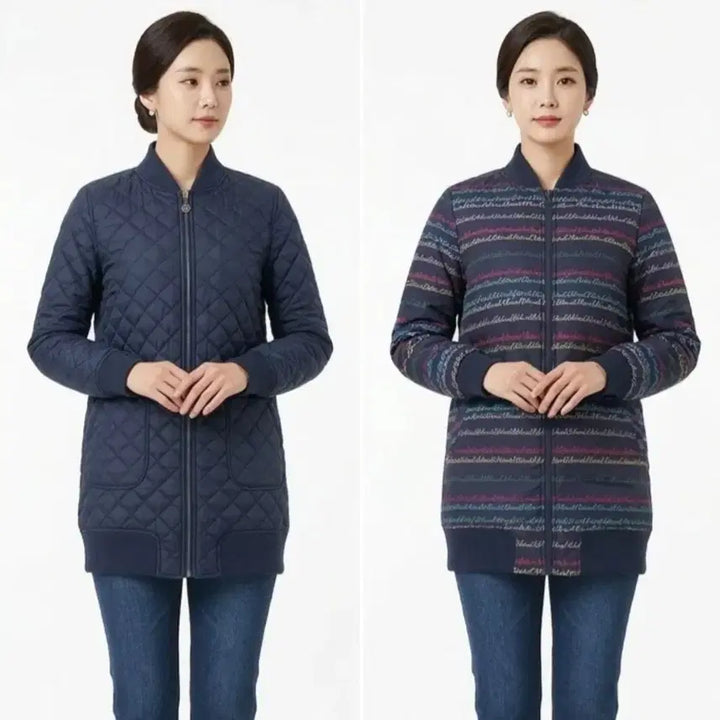 [BUNJANG] Volvik Quilting Reversible Jumper / 볼빅 / 퀼팅 리버서블 점퍼 90
