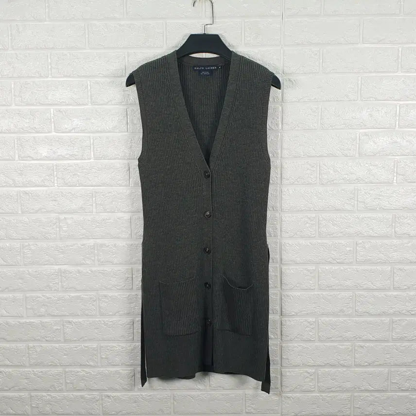 [BUNJANG] Ralph Lauren Wool 100% Long Knit Vest / [95]랄프로렌 울100% 롱 니트 조끼