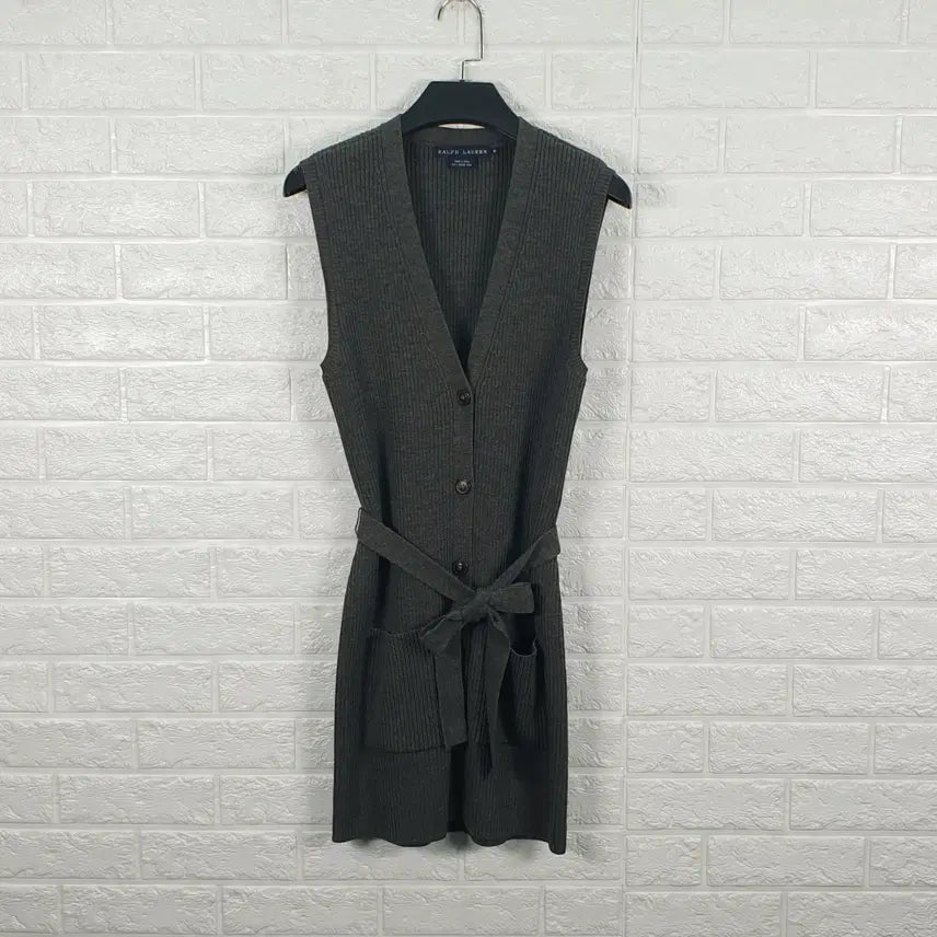 [BUNJANG] Ralph Lauren Wool 100% Long Knit Vest / [95]랄프로렌 울100% 롱 니트 조끼