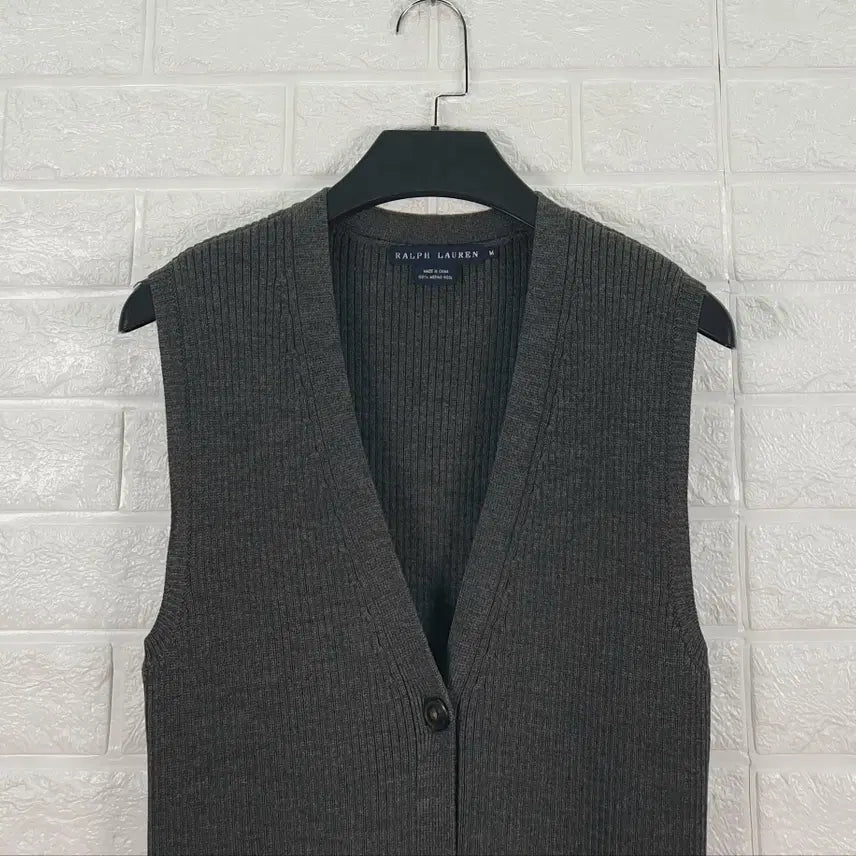 [BUNJANG] Ralph Lauren Wool 100% Long Knit Vest / [95]랄프로렌 울100% 롱 니트 조끼