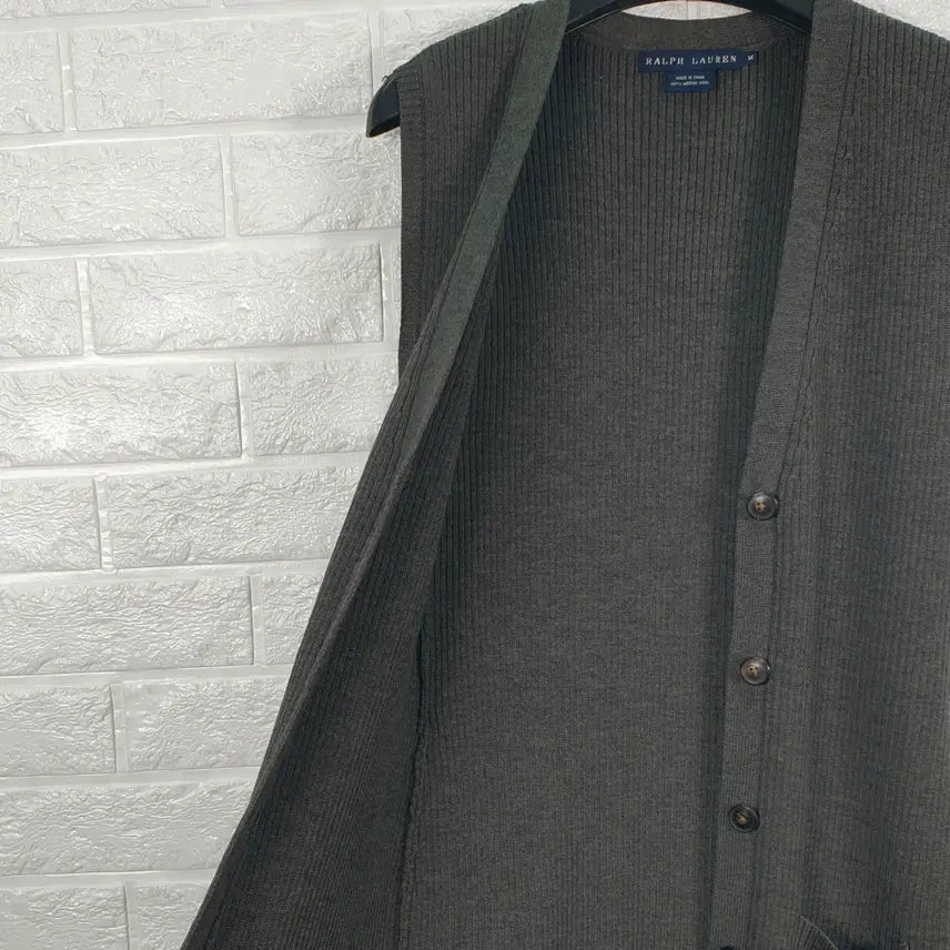 [BUNJANG] Ralph Lauren Wool 100% Long Knit Vest / [95]랄프로렌 울100% 롱 니트 조끼