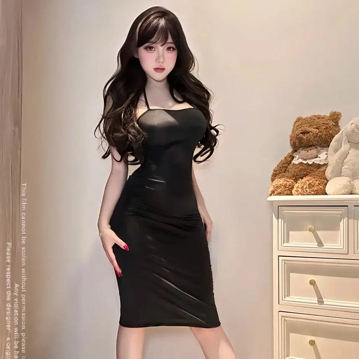 [BUNJANG] S101 Long Slip Dress / 여성 란제리 원피스 롱 슬립 s101