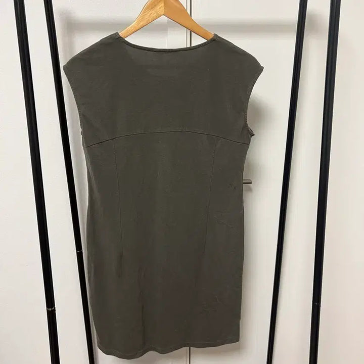 [BUNJANG] Olivia Hasler Khaki Short Sleeve Long Dress / 올리비아 하슬러 카키색 반팔 원피스 871