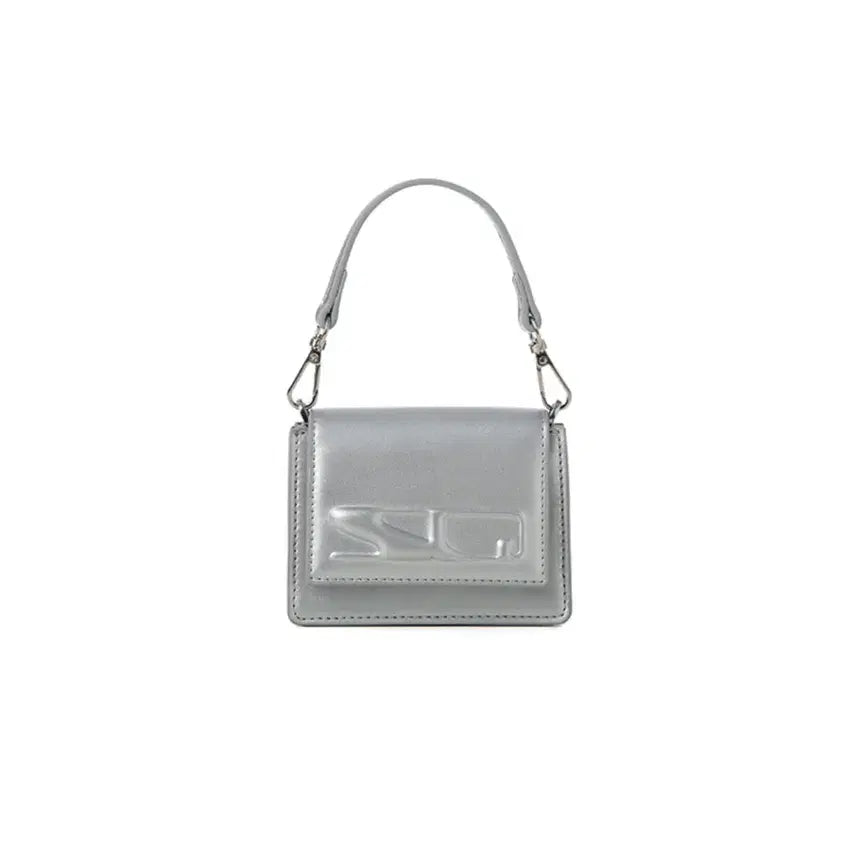 [BUNJANG] Chapter Square Line Mini Crossbody Bag (Silver) / 스퀘어라인 미니 크로스백 Chapter 챕터 실버 색상