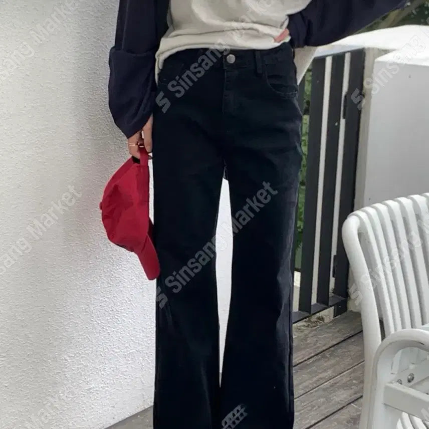 [BUNJANG] Black Bootcut Jeans L / 부츠컷 청바지 L