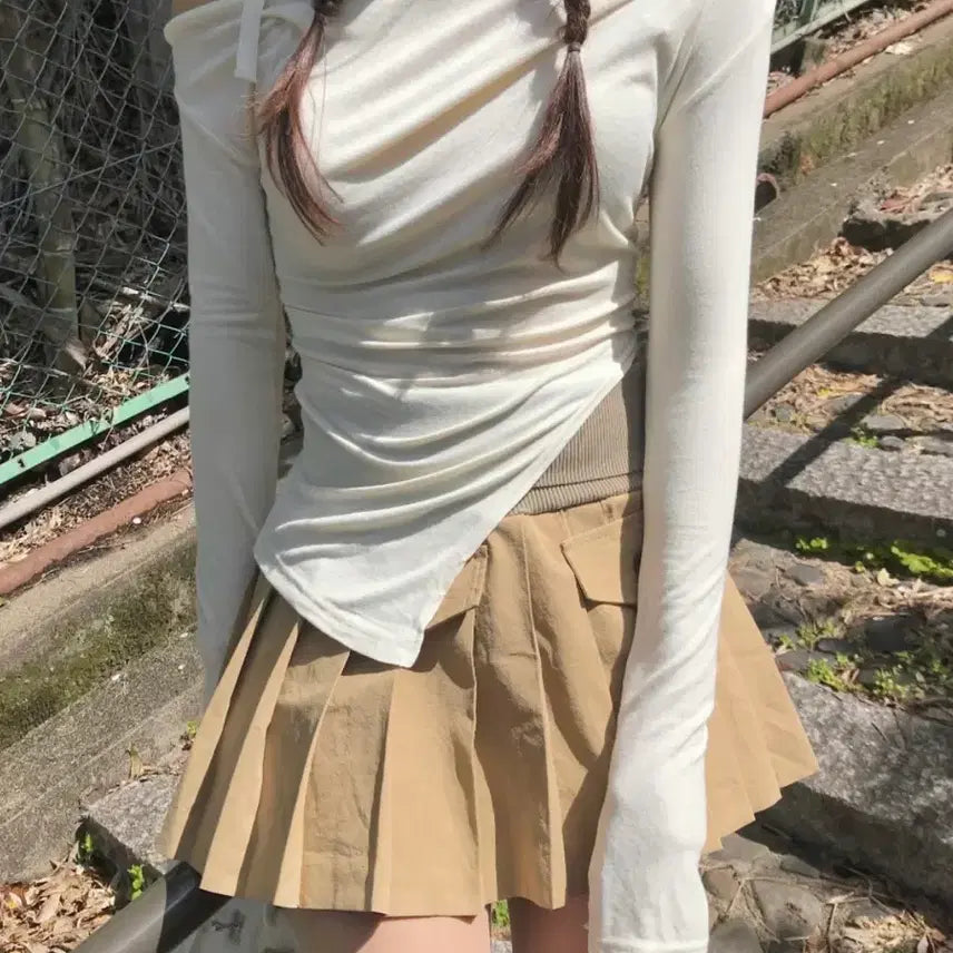 [BUNJANG] Cloud Emotion Bowen Ribbon Off T Ivory / 클라우드이모션 Bowen ribbon off T 아이보리