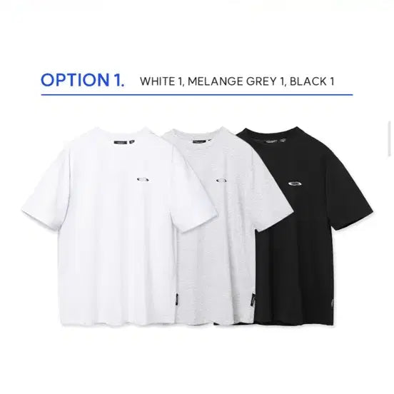 [BUNJANG] Opening Project Logo T-shirts / 오프닝 프로젝트 로고 티셔츠 블랙/화이트/회색