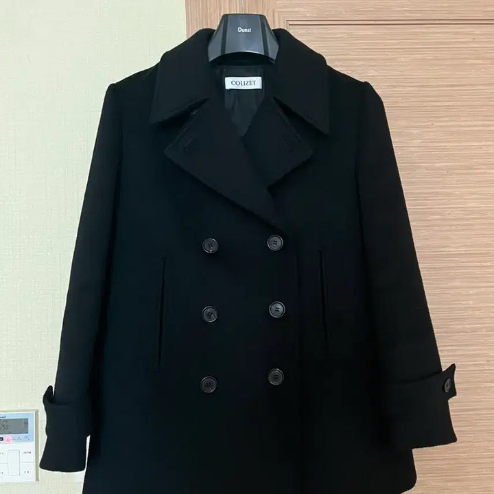 [BUNJANG] Collezione Nerina Cashmere Half Coat Black / 택포/ 새상품수준 콜리젯 네리나 캐시미어 하프 코트 피코트 블랙 칼라