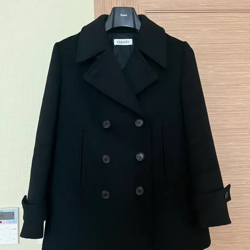 [BUNJANG] Collezione Nerina Cashmere Half Coat Black / 택포/ 새상품수준 콜리젯 네리나 캐시미어 하프 코트 피코트 블랙 칼라