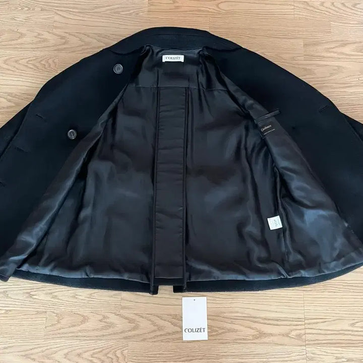 [BUNJANG] Collezione Nerina Cashmere Half Coat Black / 택포/ 새상품수준 콜리젯 네리나 캐시미어 하프 코트 피코트 블랙 칼라