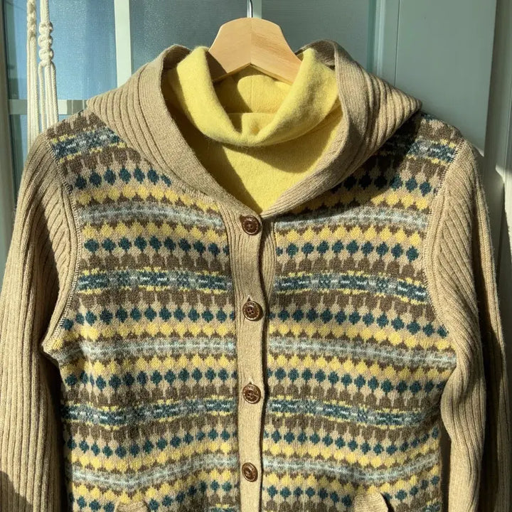 [BUNJANG] McGregor Argyle Hooded Cardigan / [빈티지] 맥그리거 아가일 후드 가디건 니트 - 옷장정리