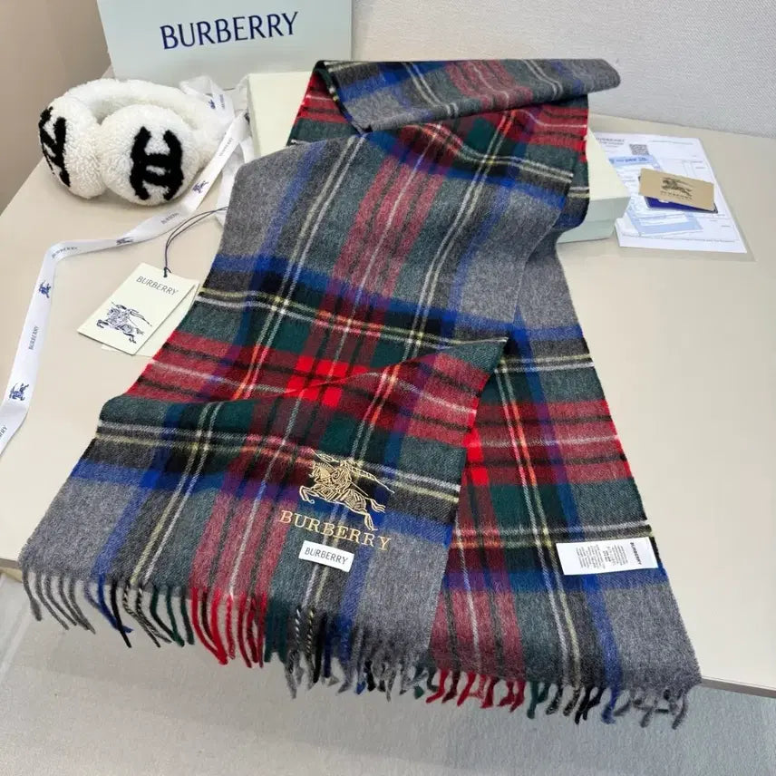 [BUNJANG] Burberry Checkered Scarf / 버버리 체크 머플러 스카프