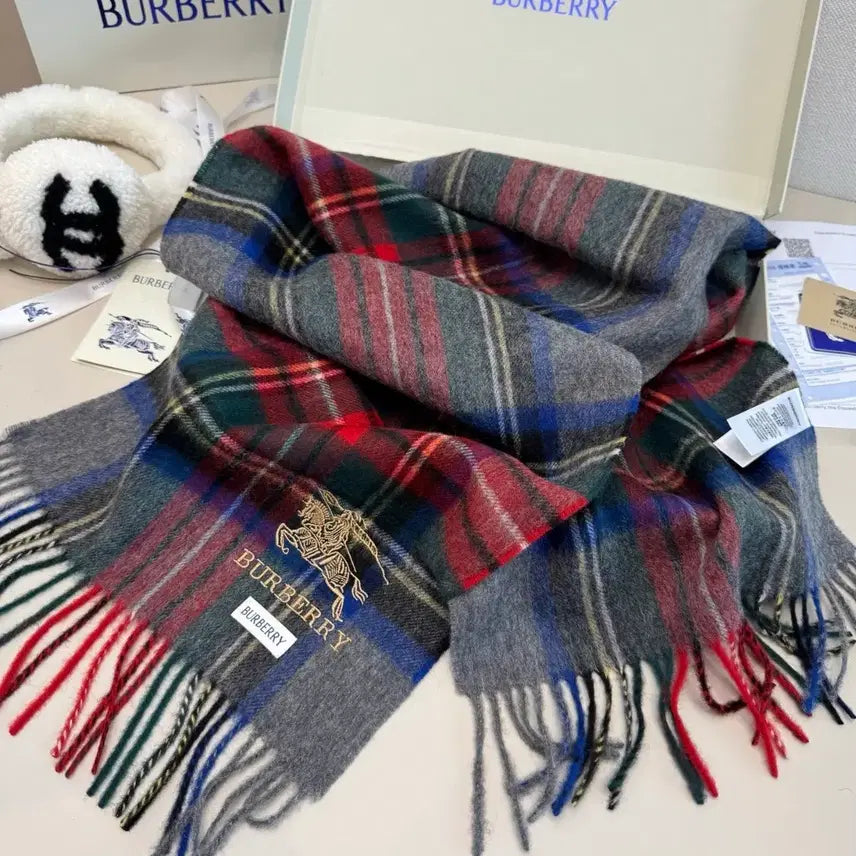[BUNJANG] Burberry Checkered Scarf / 버버리 체크 머플러 스카프