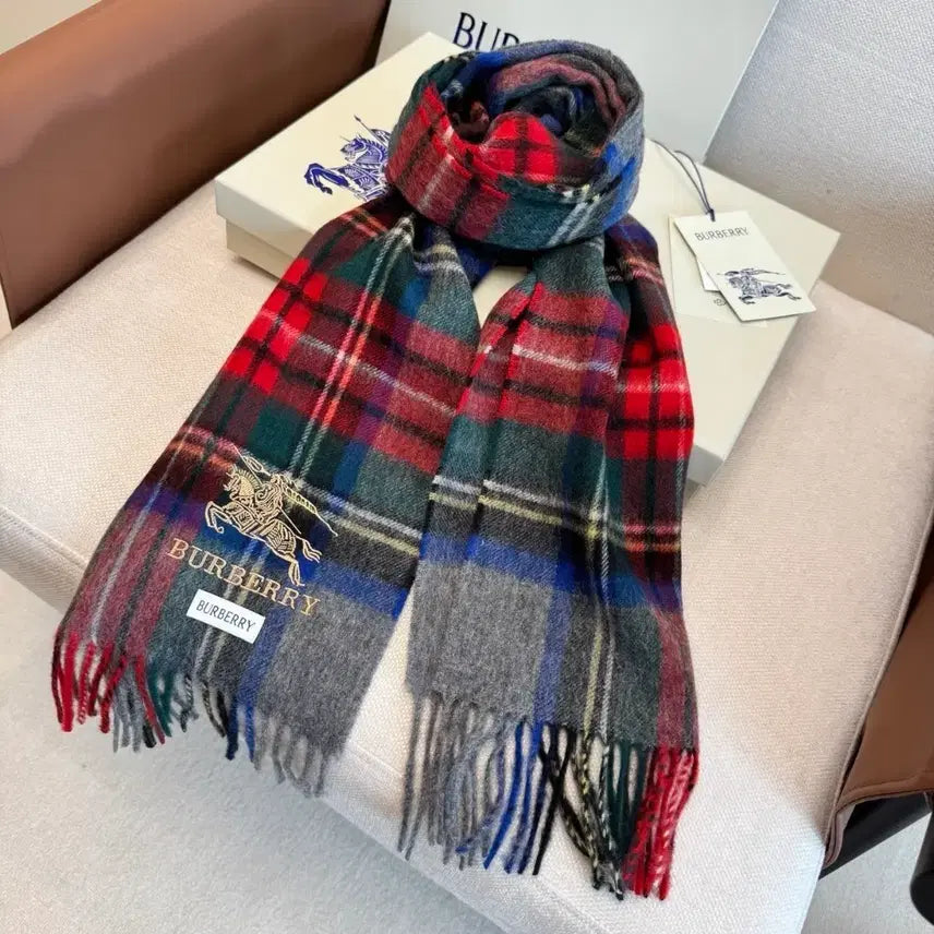 [BUNJANG] Burberry Checkered Scarf / 버버리 체크 머플러 스카프