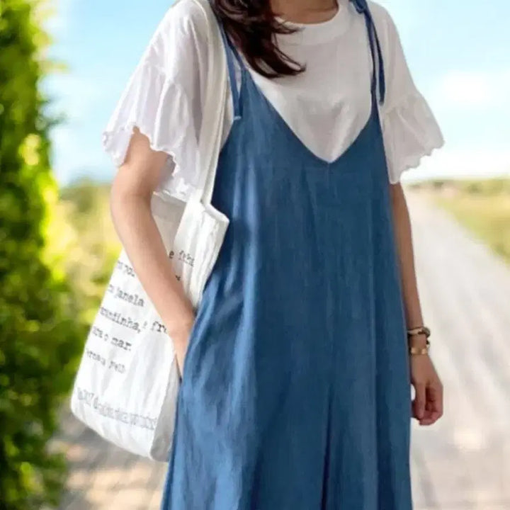 [BUNJANG] Denim Bustier Dress / 데님 뷔스티에 원피스