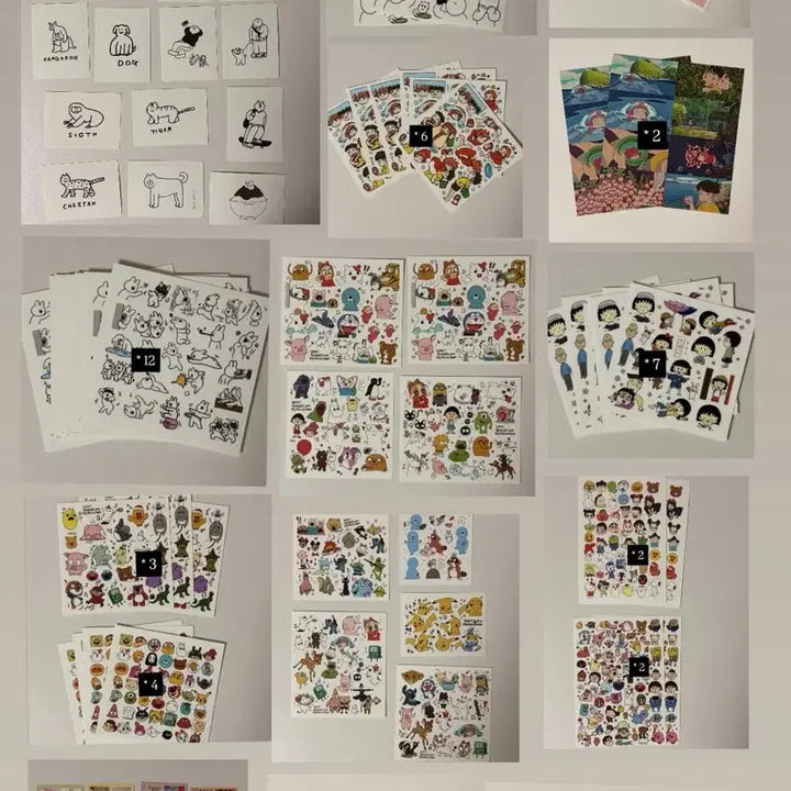 [BUNJANG] DIY Sticker Bundle Set (94 Pieces) / 다꾸 스티커 일괄(총 94장)