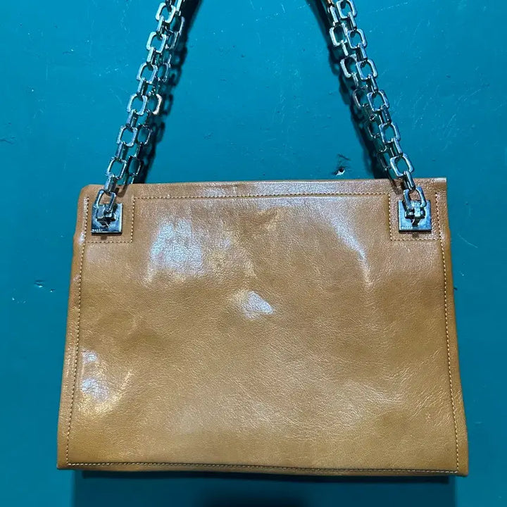 [BUNJANG] Bally Leather Chain Shoulder Bag / 발리 레더 체인 숄더백 카멜