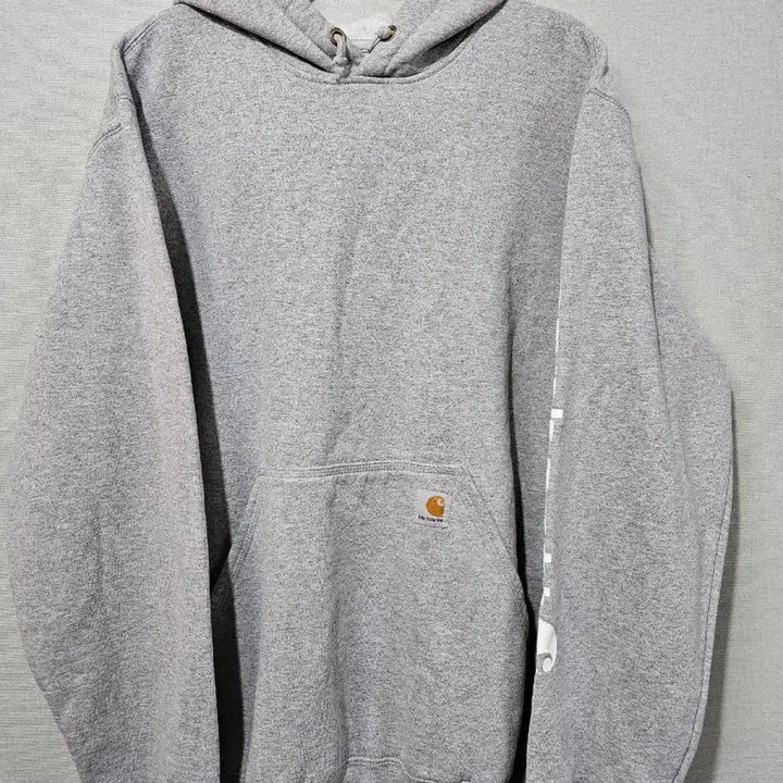 [BUNJANG] Carhartt Gray Lettering Hoodie / 칼하트 그레이 레터링 후드