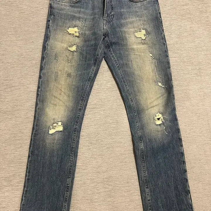 [BUNJANG] Nudie Jeans Tape Ted Denim Pants / 누디진 테이프테드 데미지 워싱 청바지