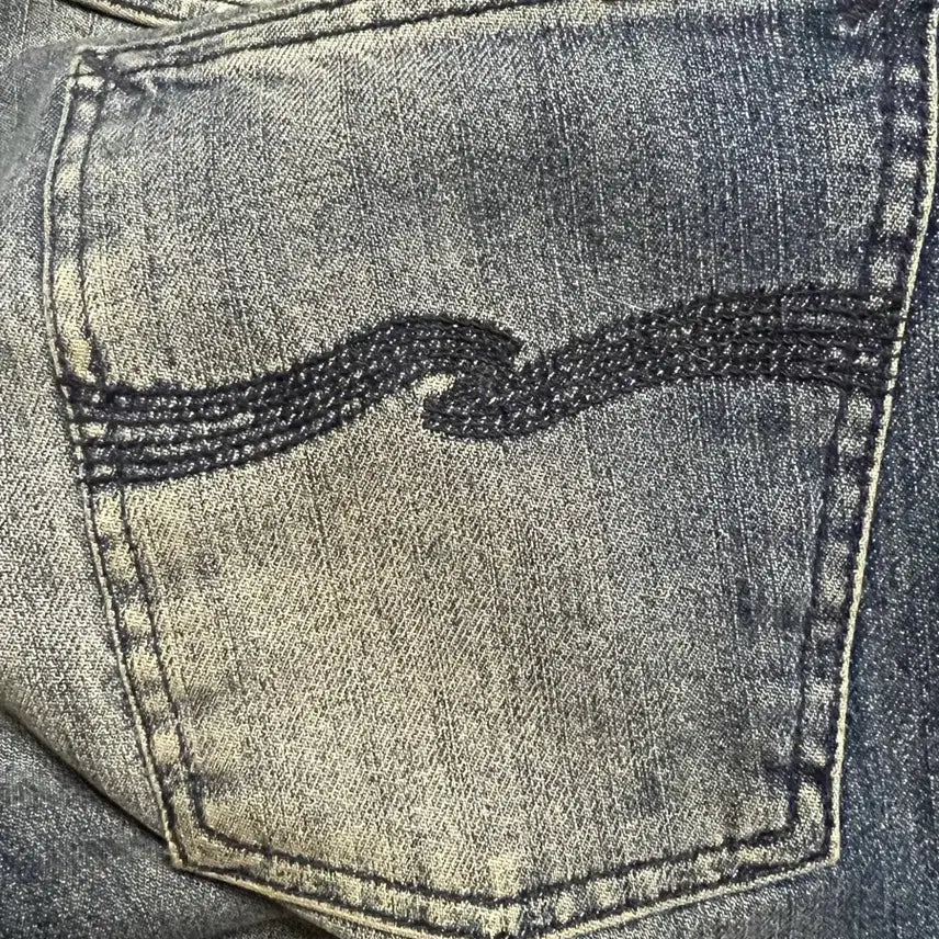 [BUNJANG] Nudie Jeans Tape Ted Denim Pants / 누디진 테이프테드 데미지 워싱 청바지