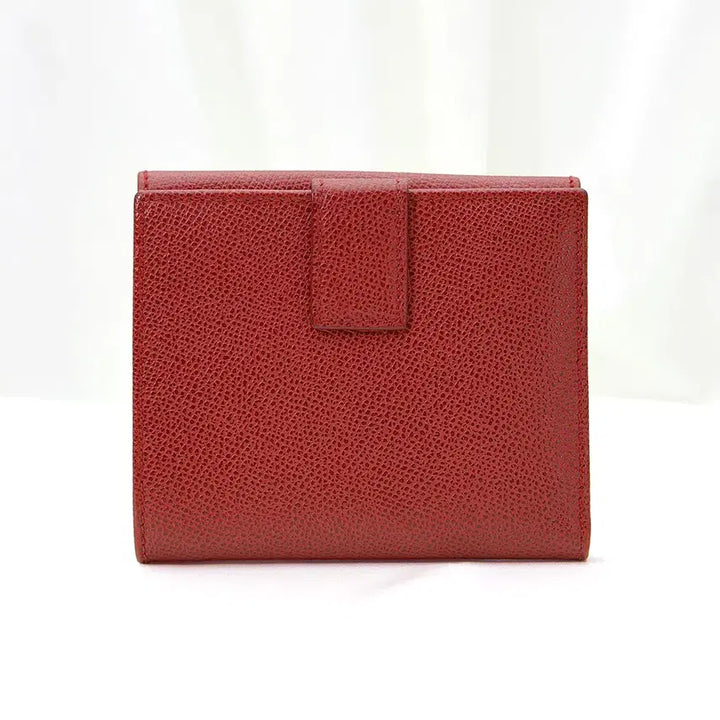 [BUNJANG] Ferragamo Gancini French Wallet / 페라가모 레드 사피아노 금장 간치니 프렌치 반지갑
