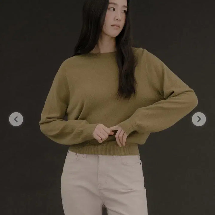 [BUNJANG] Benuet Sank Knit Sand Knit Olive / 베뉴엣 Benuet sank knit 샌드 니트 올리브