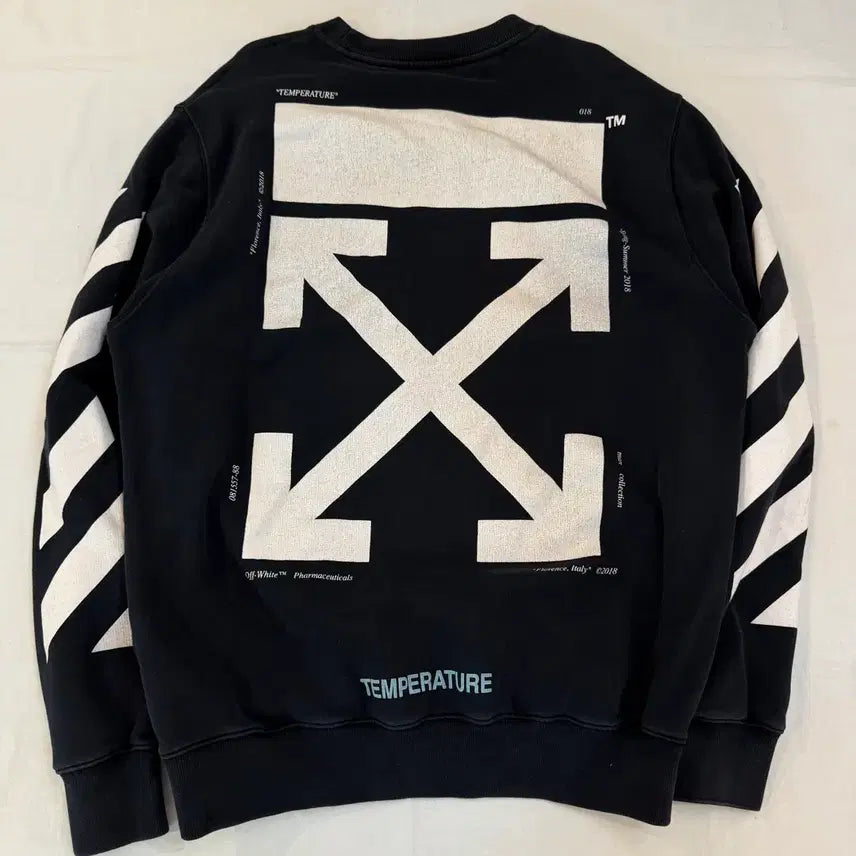 [BUNJANG] Off-White Mona Lisa Arrow Sweatshirt / 오프화이트 18ss 모나리자 애로우 맨투맨 스웻셔츠 블랙