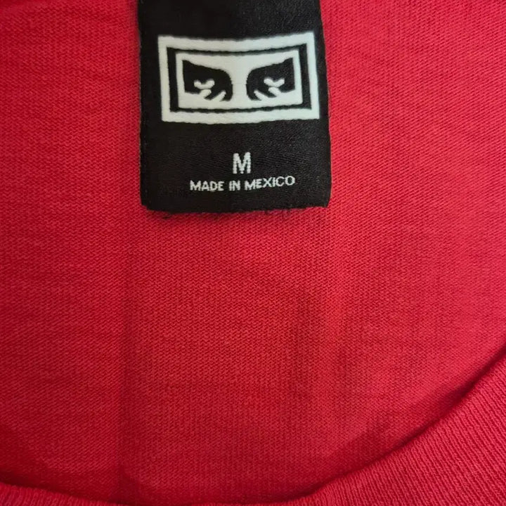 [BUNJANG] OBEY Red Short Sleeve T-shirt / 오베이 OBEY 레드 반팔 티셔츠